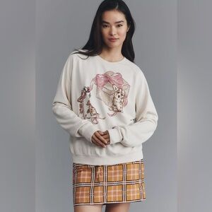 Anthropologie Maeve Animal Friends Crew-Neck Sweatshirt